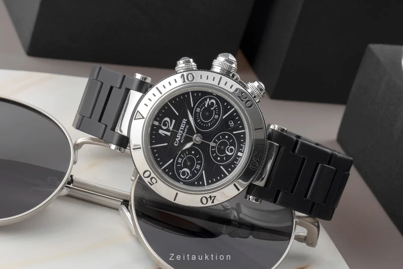 Cartier Pasha Seatimer chronograph steel automatic men's watch W31088U2, 2995 [2505017]