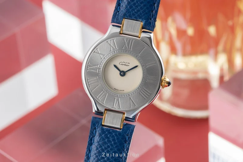 Cartier Must De Cartier 21 gilt / steel quartz women's watch W10051F4 [2504757]
