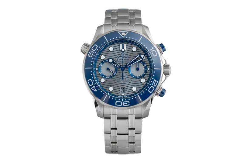 Omega Seamaster chronograph steel automatic men's watch 210.30.44.51.06.001 LP: 9300EUR [2505415]
