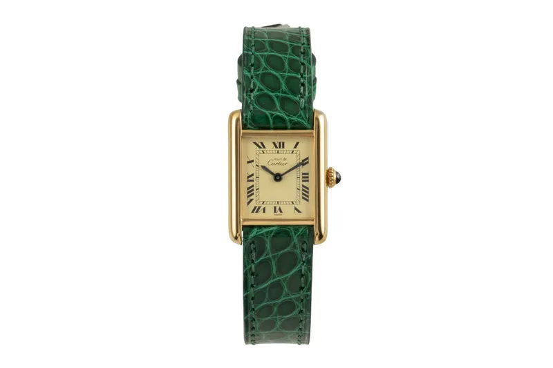 Cartier Tank silver-gilt manual winding women's watch 3 [2504358]