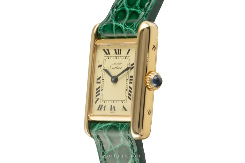 Cartier Tank silver-gilt manual winding women's watch 3 [2504358]
