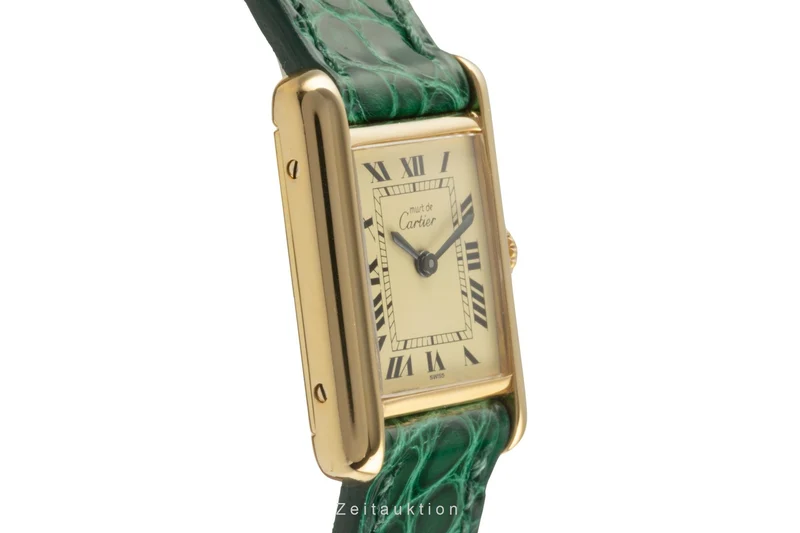 Cartier Tank silver-gilt manual winding women's watch 3 [2504358]