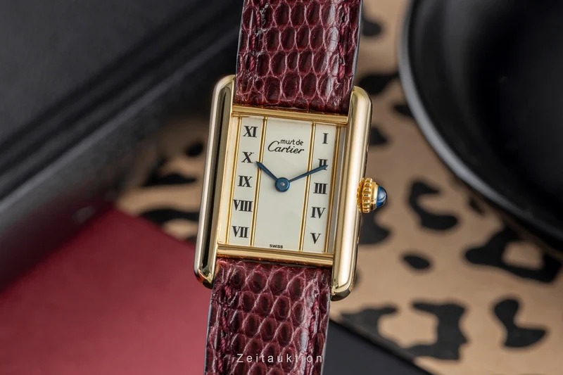 Cartier Tank silver-gilt quartz women's watch 5057001, GGC98000 [2504015]