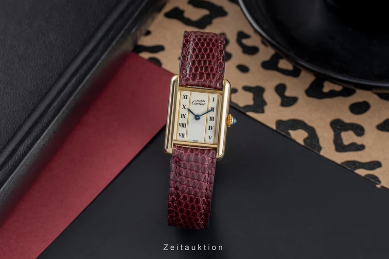 Cartier Tank silver-gilt quartz women's watch 5057001, GGC98000 [2504015]