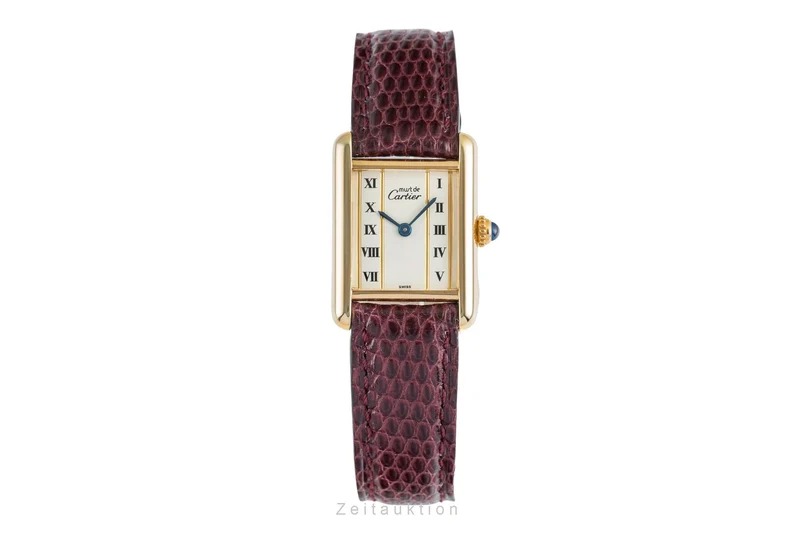 Cartier Tank silver-gilt quartz women's watch 5057001, GGC98000 [2504015]