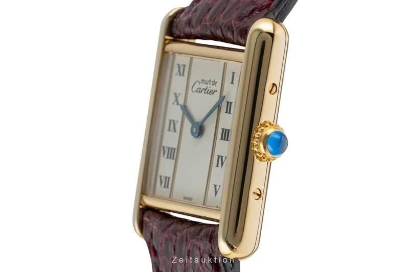 Cartier Tank silver-gilt quartz women's watch 5057001, GGC98000 [2504015]