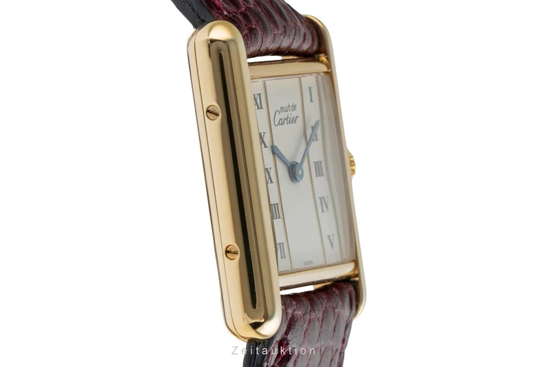 Cartier Tank silver-gilt quartz women's watch 5057001, GGC98000 [2504015]