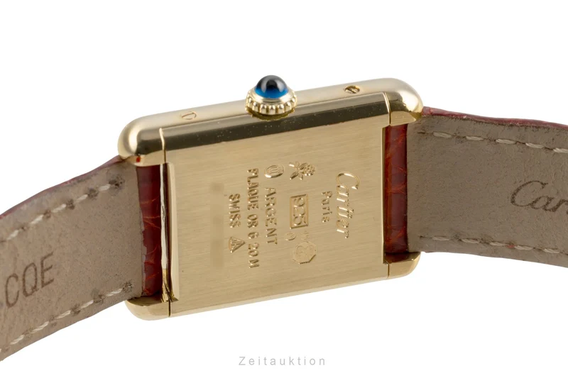 Cartier Tank silver-gilt manual winding women's watch 3 [2504215]