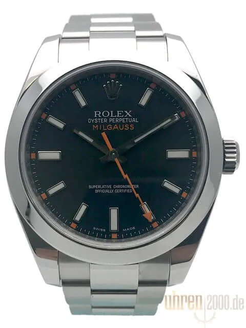 Rolex Milgauss 116400 schwarzes Zifferblatt aus 2014
