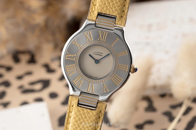 Cartier Must De Cartier 21 gilt / steel quartz women's watch W1000844 [2504786]