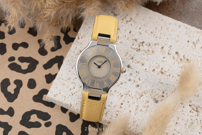 Cartier Must De Cartier 21 gilt / steel quartz women's watch W1000844 [2504786]