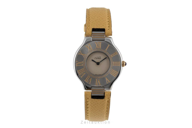 Cartier Must De Cartier 21 gilt / steel quartz women's watch W1000844 [2504786]