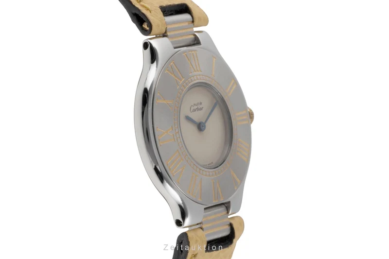 Cartier Must De Cartier 21 gilt / steel quartz women's watch W1000844 [2504786]