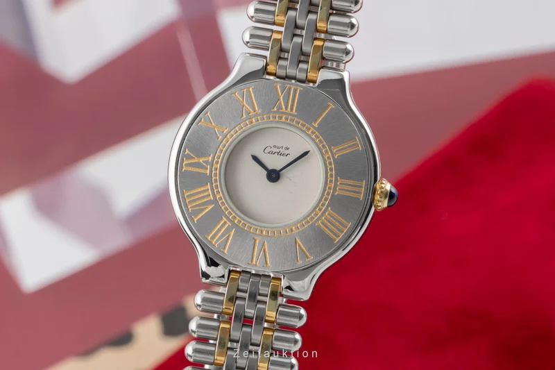 Cartier Must De Cartier 21 gilt / steel quartz women's watch 9011 [2503537]