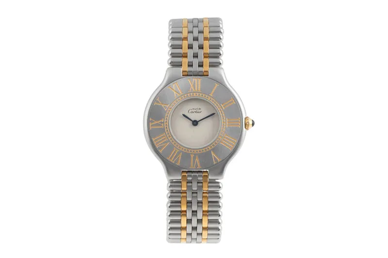 Cartier Must De Cartier 21 gilt / steel quartz women's watch 9010 [2503581]