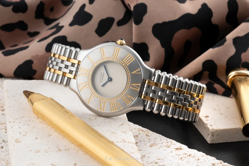 Cartier Must De Cartier 21 gilt / steel quartz women's watch 9010 [2503581]