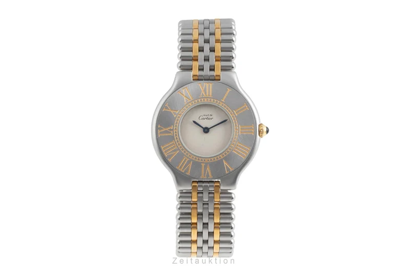 Cartier Must De Cartier 21 gilt / steel quartz women's watch 9010 [2503581]