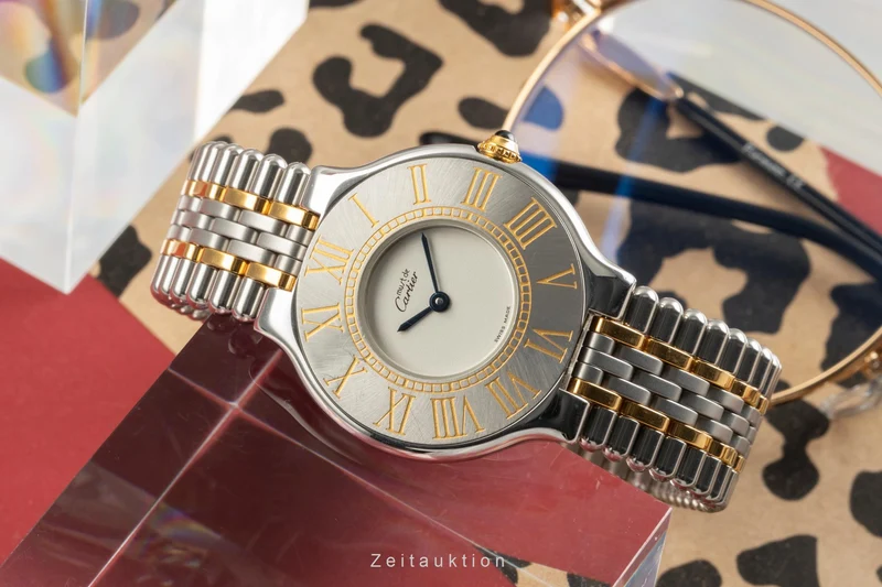Cartier Must De Cartier 21 gilt / steel quartz women's watch W10050F4, 123000P [2504880]