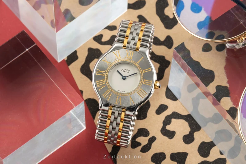 Cartier Must De Cartier 21 gilt / steel quartz women's watch W10050F4, 123000P [2504880]