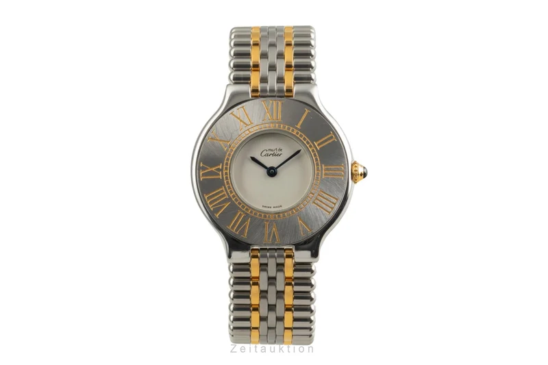 Cartier Must De Cartier 21 gilt / steel quartz women's watch W10050F4, 123000P [2504880]