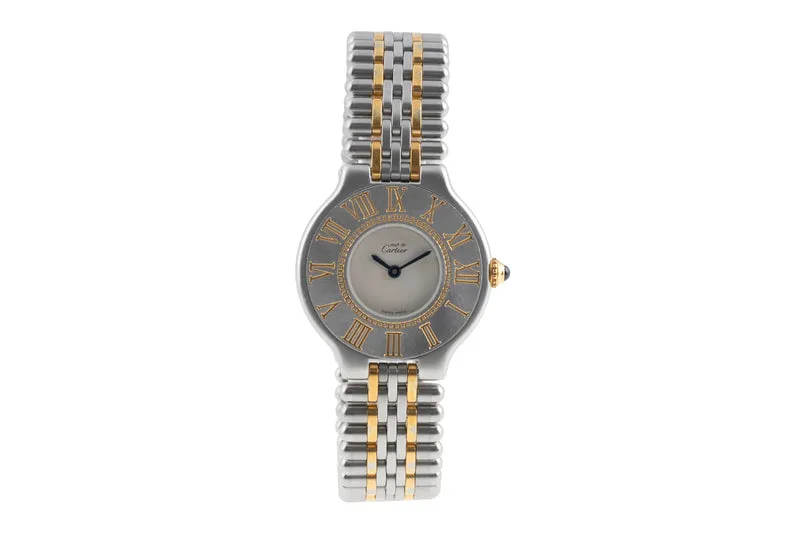 Cartier Must De Cartier 21 gilt / steel quartz women's watch 9010 [2503574]