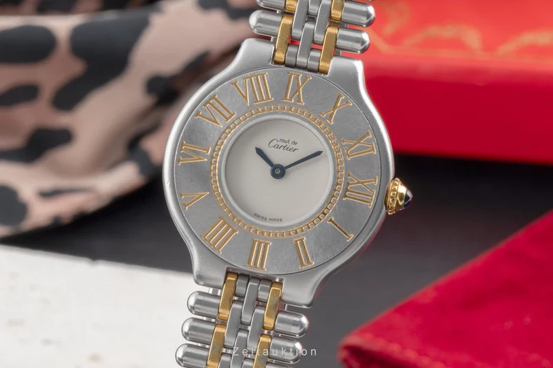 Cartier Must De Cartier 21 gilt / steel quartz women's watch 9010 [2503574]