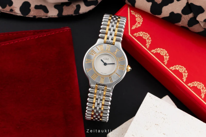 Cartier Must De Cartier 21 gilt / steel quartz women's watch 9010 [2503574]