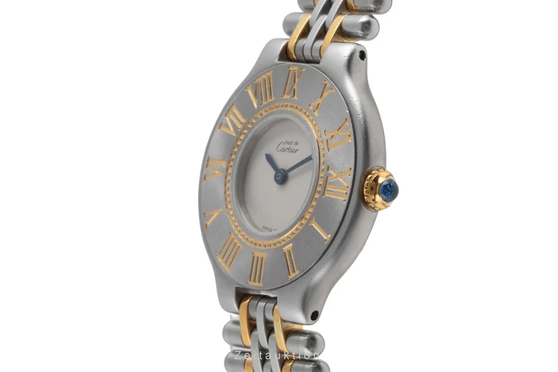 Cartier Must De Cartier 21 gilt / steel quartz women's watch 9010 [2503574]