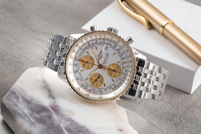 Breitling Navitimer chronograph steel / gold automatic men's watch D13322 [2503579]