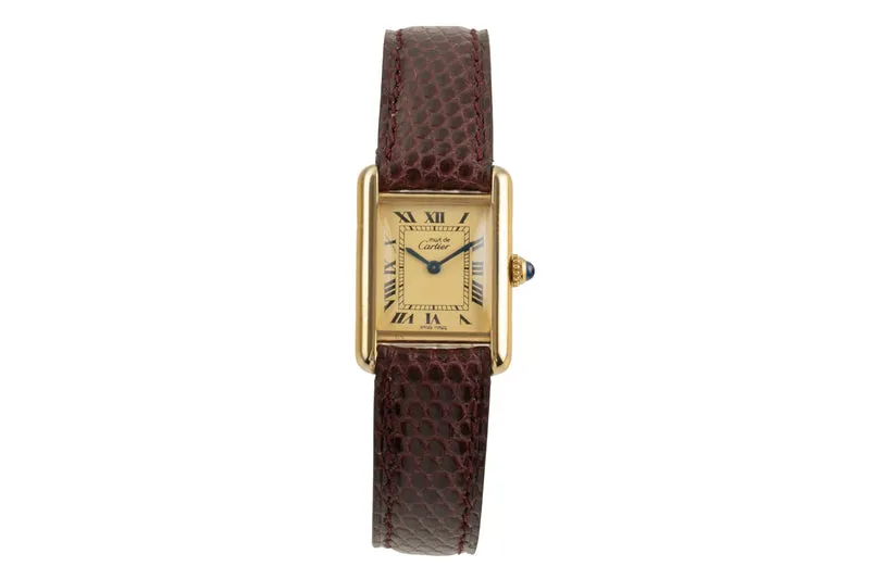 Cartier Tank silver-gilt quartz women's watch W1001354, 5057001 [2504022]