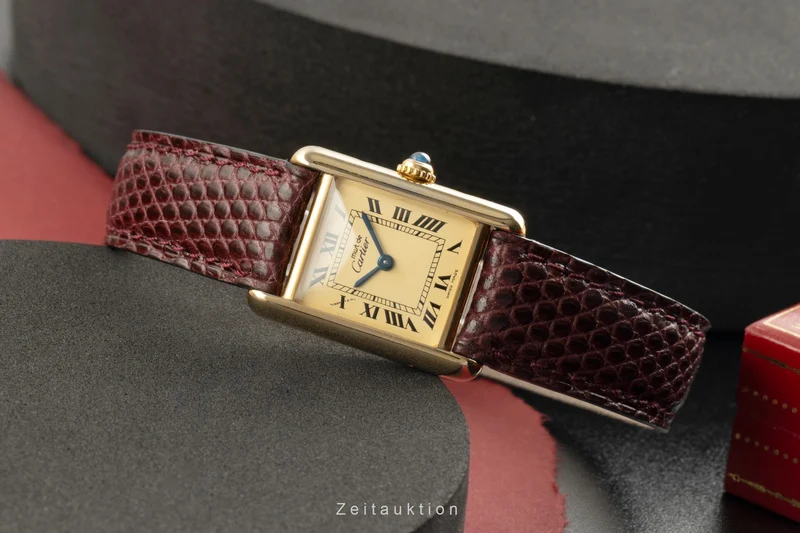 Cartier Tank silver-gilt quartz women's watch W1001354, 5057001 [2504022]