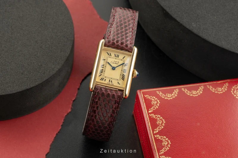 Cartier Tank silver-gilt quartz women's watch W1001354, 5057001 [2504022]