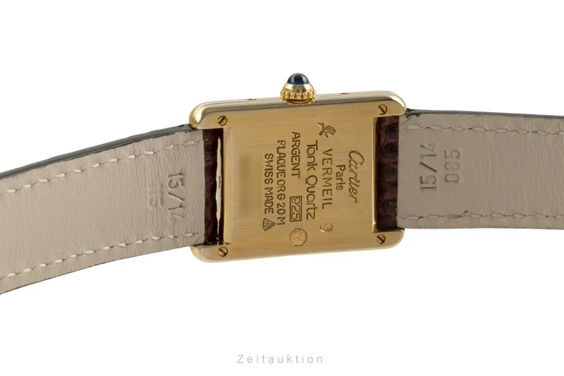 Cartier Tank silver-gilt quartz women's watch W1001354, 5057001 [2504022]