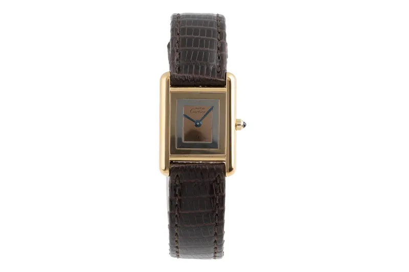 Cartier Tank silver-gilt quartz women's watch 366001, 849 191 23 [2503583]