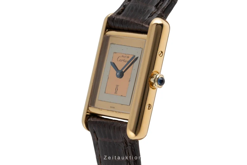 Cartier Tank silver-gilt quartz women's watch 366001, 849 191 23 [2503583]