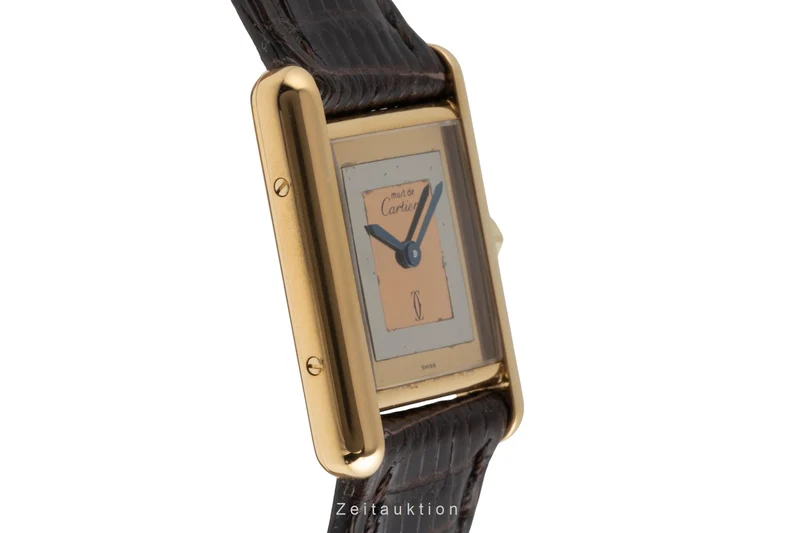 Cartier Tank silver-gilt quartz women's watch 366001, 849 191 23 [2503583]
