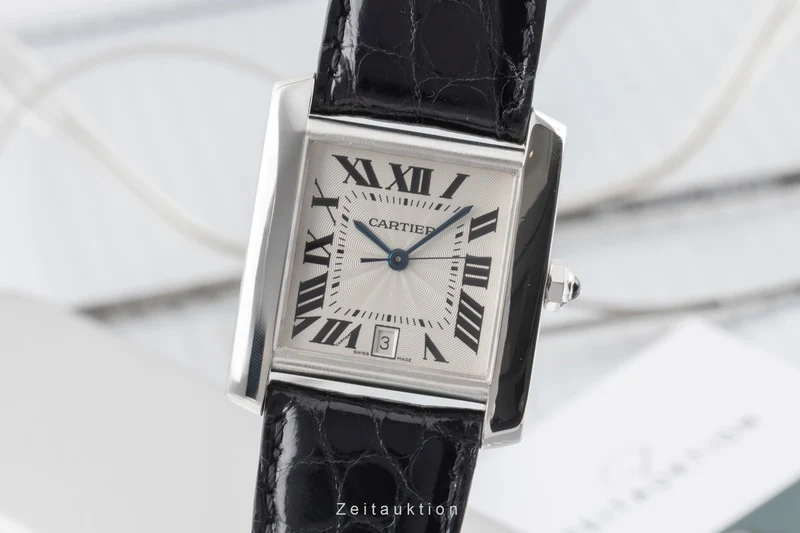 Cartier Tank Francaise 18 ct white gold automatic women's watch W50011S3 [2504406]