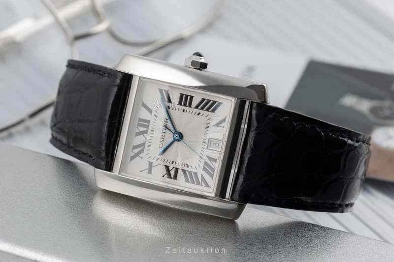 Cartier Tank Francaise 18 ct white gold automatic women's watch W50011S3 [2504406]