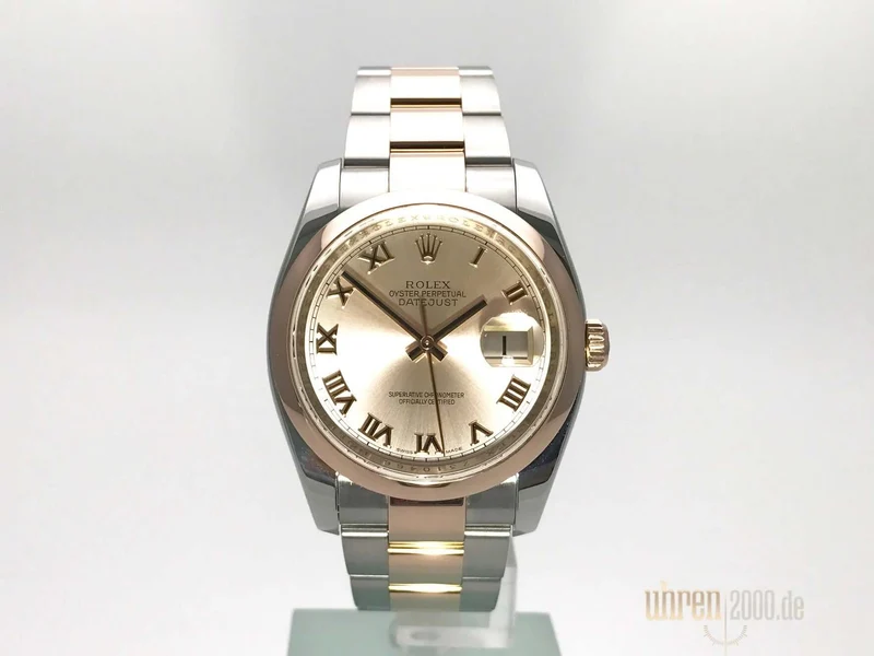 Rolex Datejust 36 Edelstahl Roségold 116201 Pink Römisch aus 2007