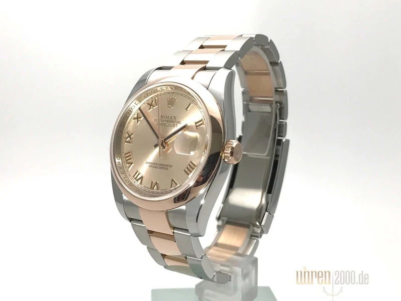 Rolex Datejust 36 Edelstahl Roségold 116201 Pink Römisch aus 2007
