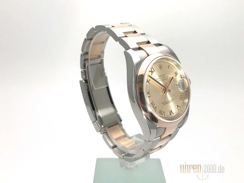 Rolex Datejust 36 Edelstahl Roségold 116201 Pink Römisch aus 2007