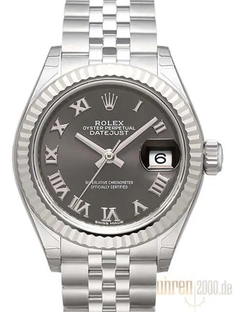Rolex Datejust 28 279174 Rhodium Römisch Jubile-Band