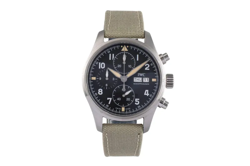 IWC Fliegerchronograph chronograph steel automatic men's watch IW387901 LP: 7300EUR [2504993]