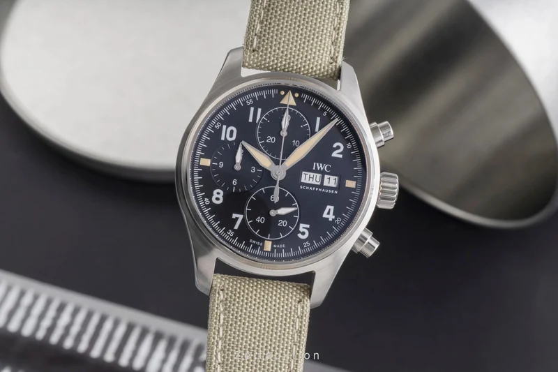 IWC Fliegerchronograph chronograph steel automatic men's watch IW387901 LP: 7300EUR [2504993]