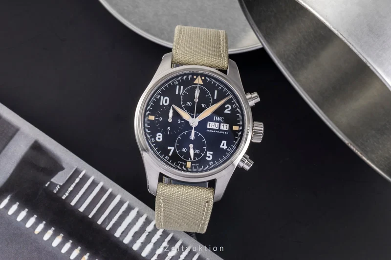IWC Fliegerchronograph chronograph steel automatic men's watch IW387901 LP: 7300EUR [2504993]