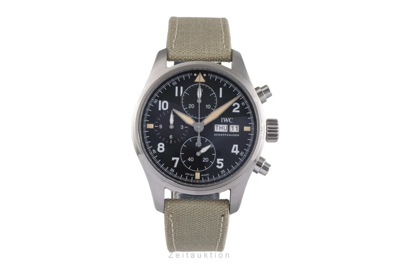 IWC Fliegerchronograph chronograph steel automatic men's watch IW387901 LP: 7300EUR [2504993]