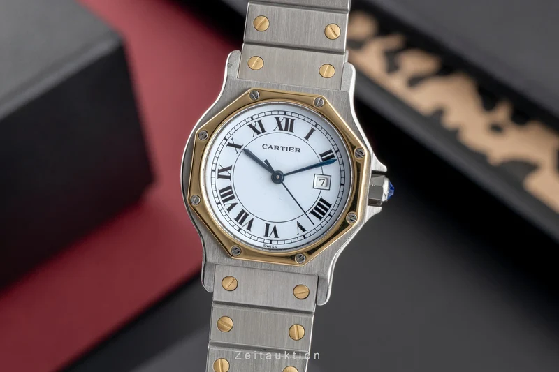 Cartier Santos steel / gold automatic women's watch 2966 [2504565]
