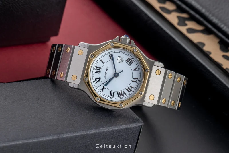 Cartier Santos steel / gold automatic women's watch 2966 [2504565]