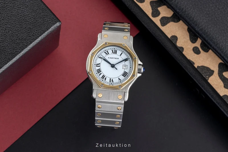 Cartier Santos steel / gold automatic women's watch 2966 [2504565]