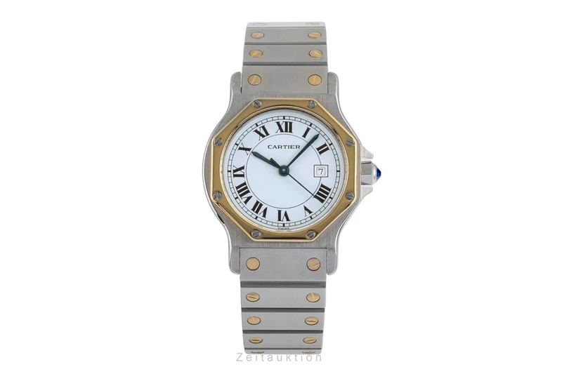 Cartier Santos steel / gold automatic women's watch 2966 [2504565]